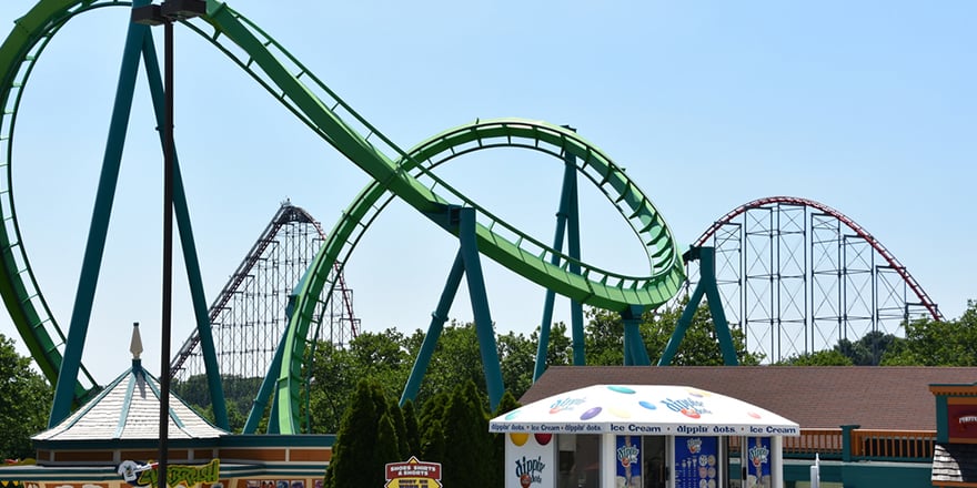 Roller coaster at Dorney Park in Pennsyvlania