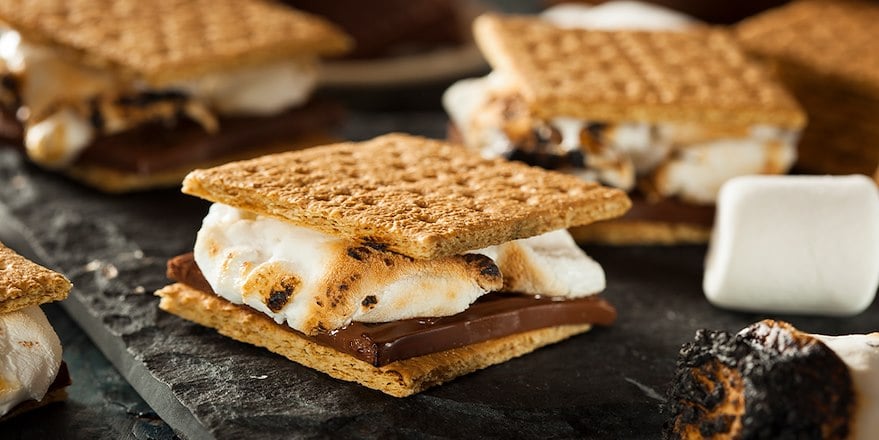 S'more please: graham cracker, chocolate and roasted marshmallow