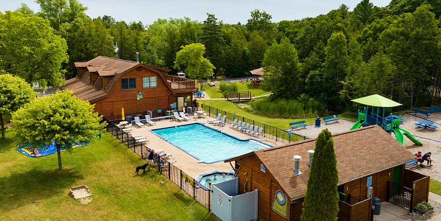 Pool at campground in Petoskey, MI