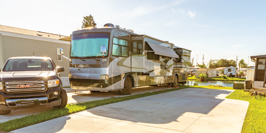 RV at campground